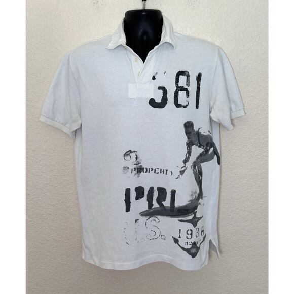 POLO Ralph Lauren Surfer Print Shirt 2009 Prep Heritage Beach RARE, M